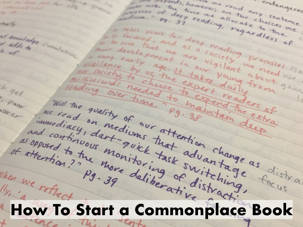How to Start a Simple Commonplace Book Teacher In Exile
